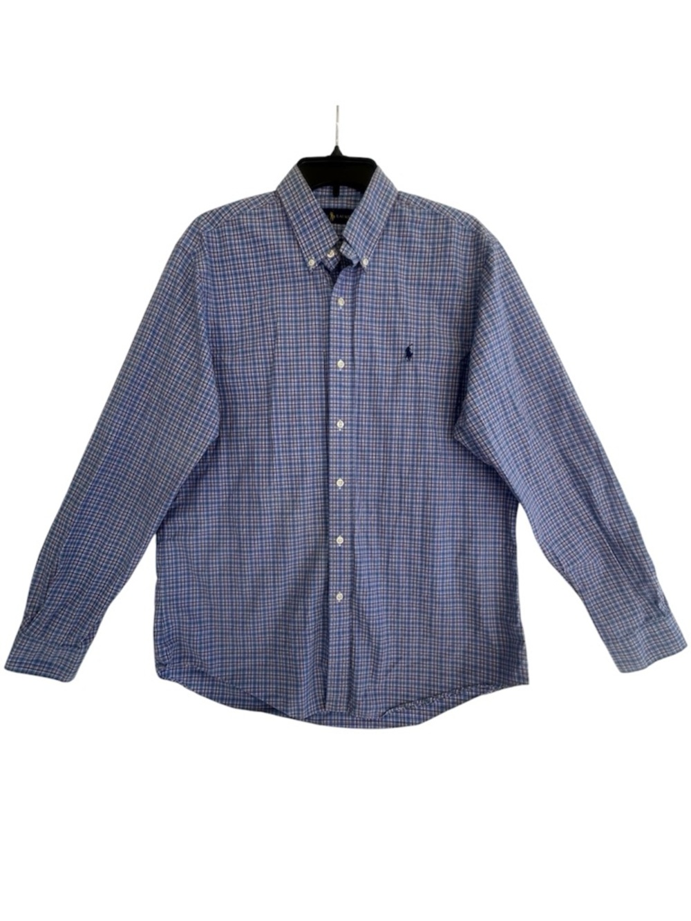 Ralph Lauren Men’s Blue Purple Button Long Sleeve Shirt Large